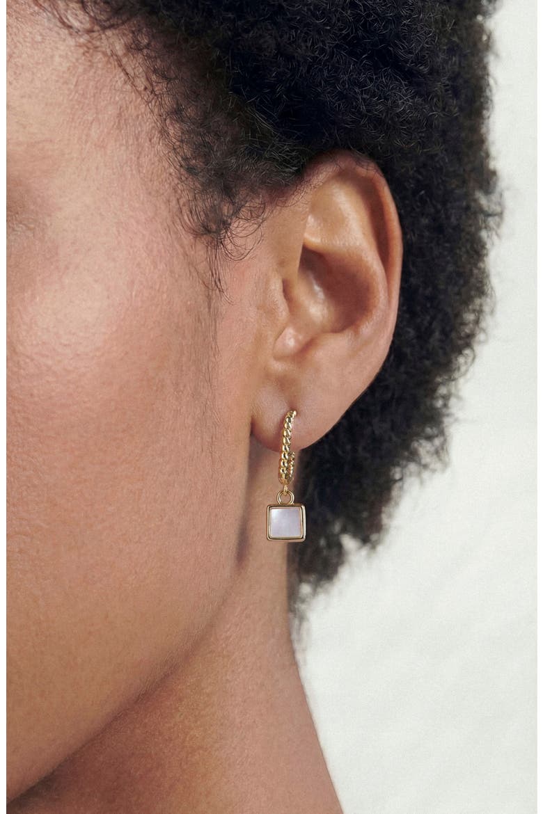 Mother-of-Pearl Drop Earrings, Alternate, color, GOLD