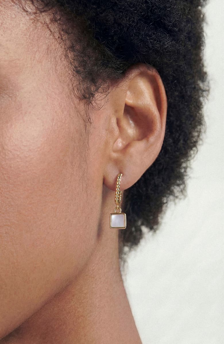 st. Moran Mother-of-Pearl Drop Earrings, Alternate, color, Gold