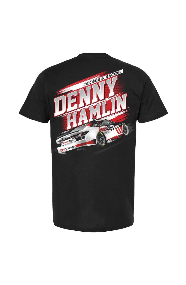 JOE GIBBS RACING TEAM COLLECTION Men's Joe Gibbs Racing Team Collection Black Denny Hamlin Car T-Shirt, Alternate, color, Black