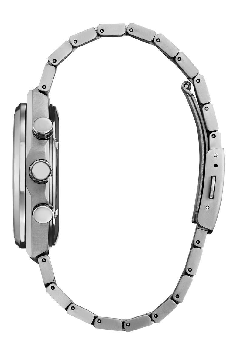 Zenshin Chronograph Super Titanium™ Bracelet Watch, 42.5mm, Alternate, color, SILVER-TONE WHITE