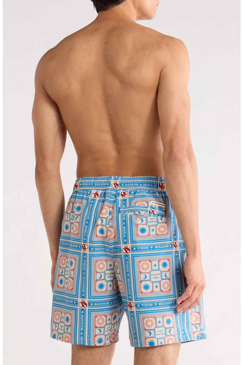 New West Bandana Print Swim Trunks, Alternate, color, FOG