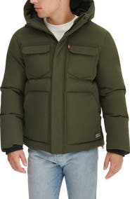 Levi's Water Resistant Hooded Quilted Puffer Jacket