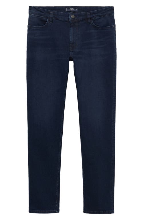 Mango Patrick Slim Fit Ultra Soft Touch Stretch Denim Jeans In Deep Dark Blue