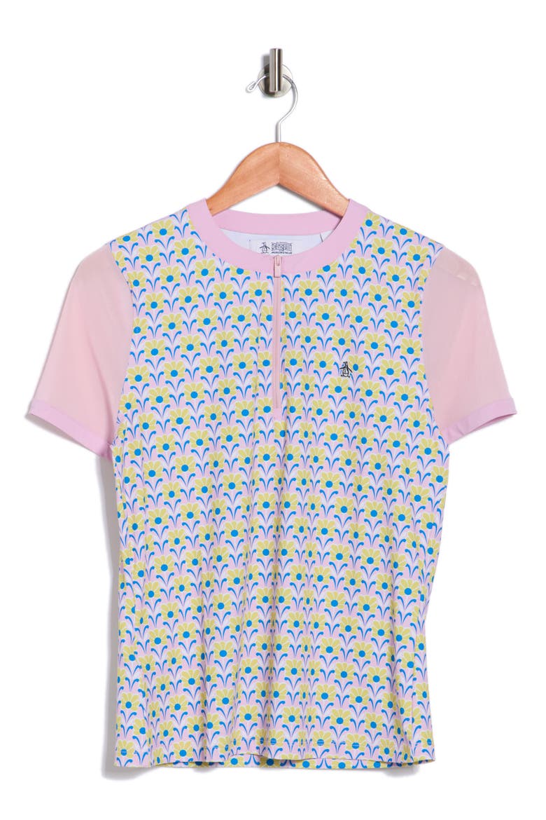 Golf Knit T-Shirt, Alternate, color, CHARM PINK