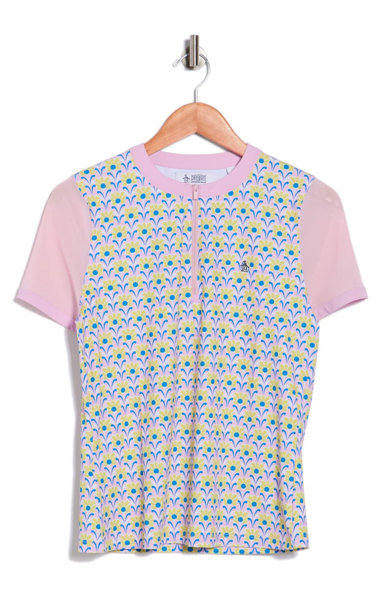 ORIGINAL PENGUIN GOLF Golf Knit T-Shirt, Main, color, Charm Pink