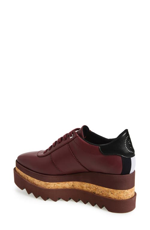 Stella Mccartney Sneakelyse Sneakers In Bordeaux Polyuretan In Multi