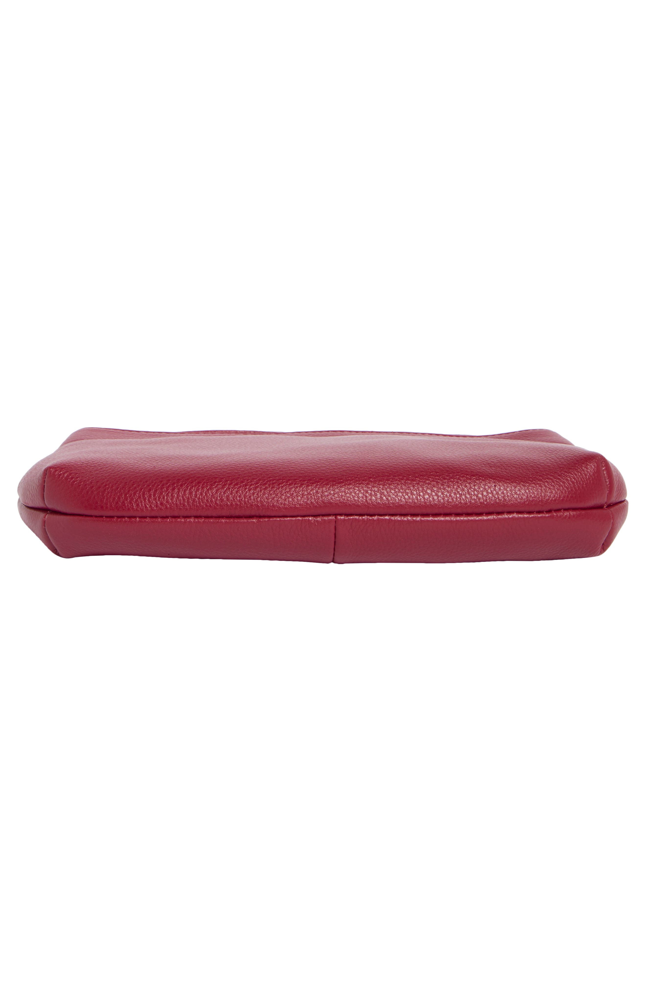 Pier Leather Baguette, Alternate, color, SANGRIA