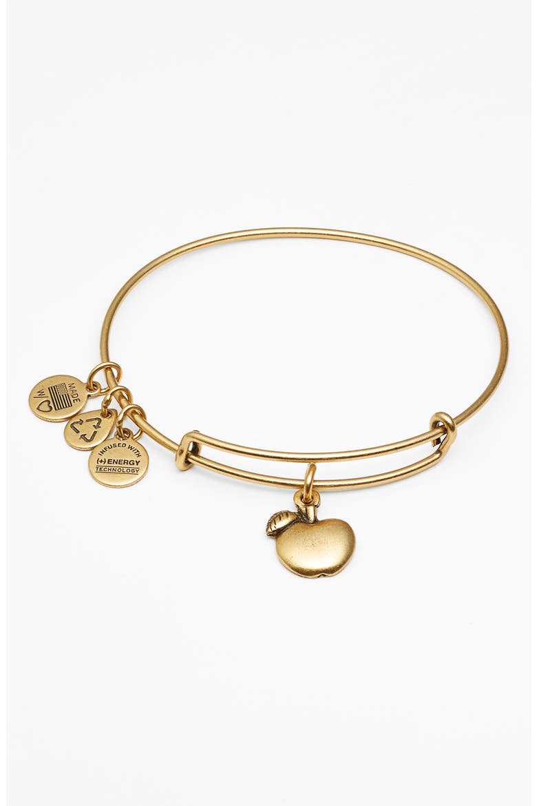 'Apple of Abundance' Expandable Wire Bangle, Main, color, RAFAELIAN GOLD