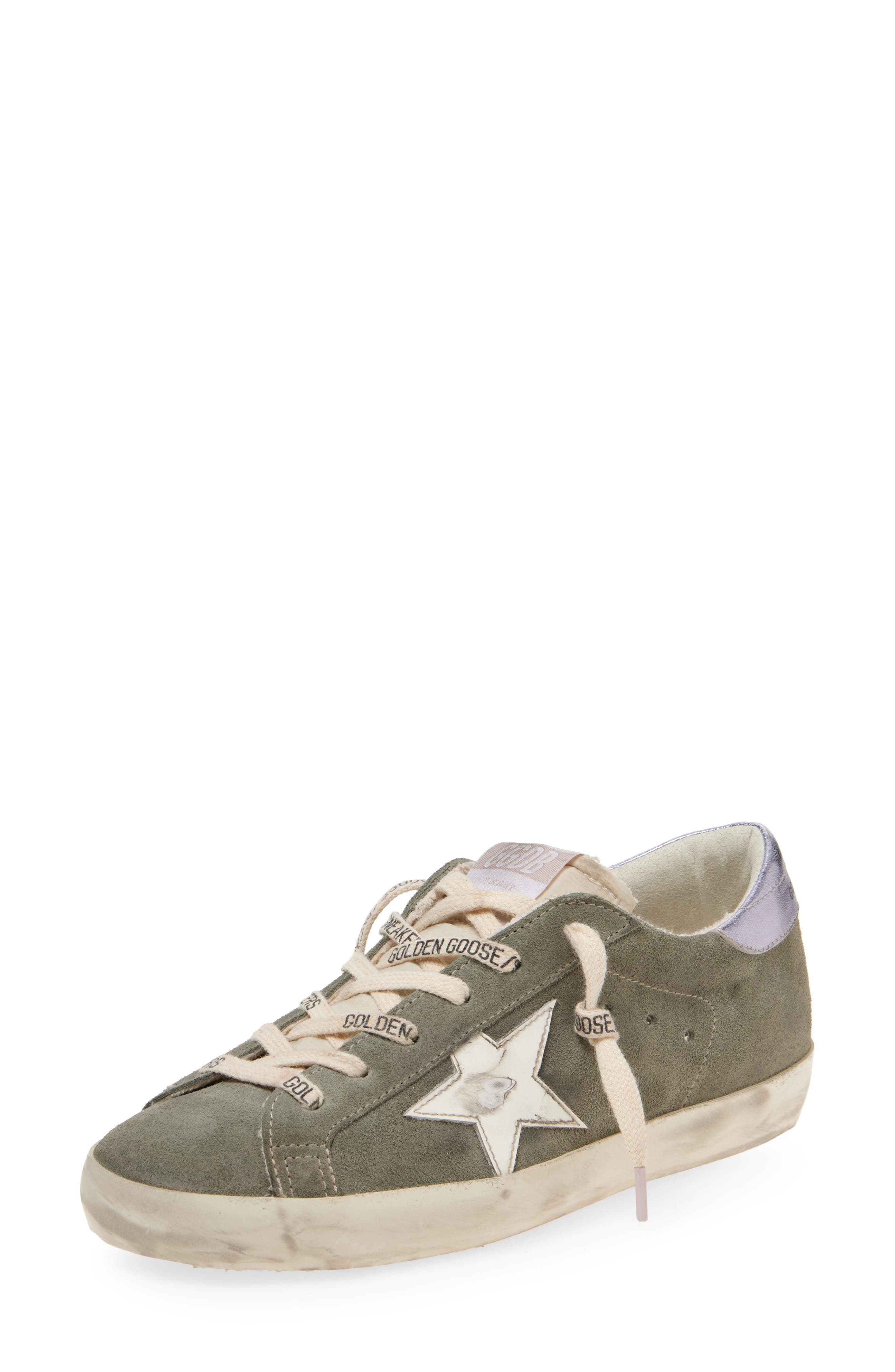 Golden Goose Super-Star Low Top Sneaker, Main, color, Green/ Lilla/ White