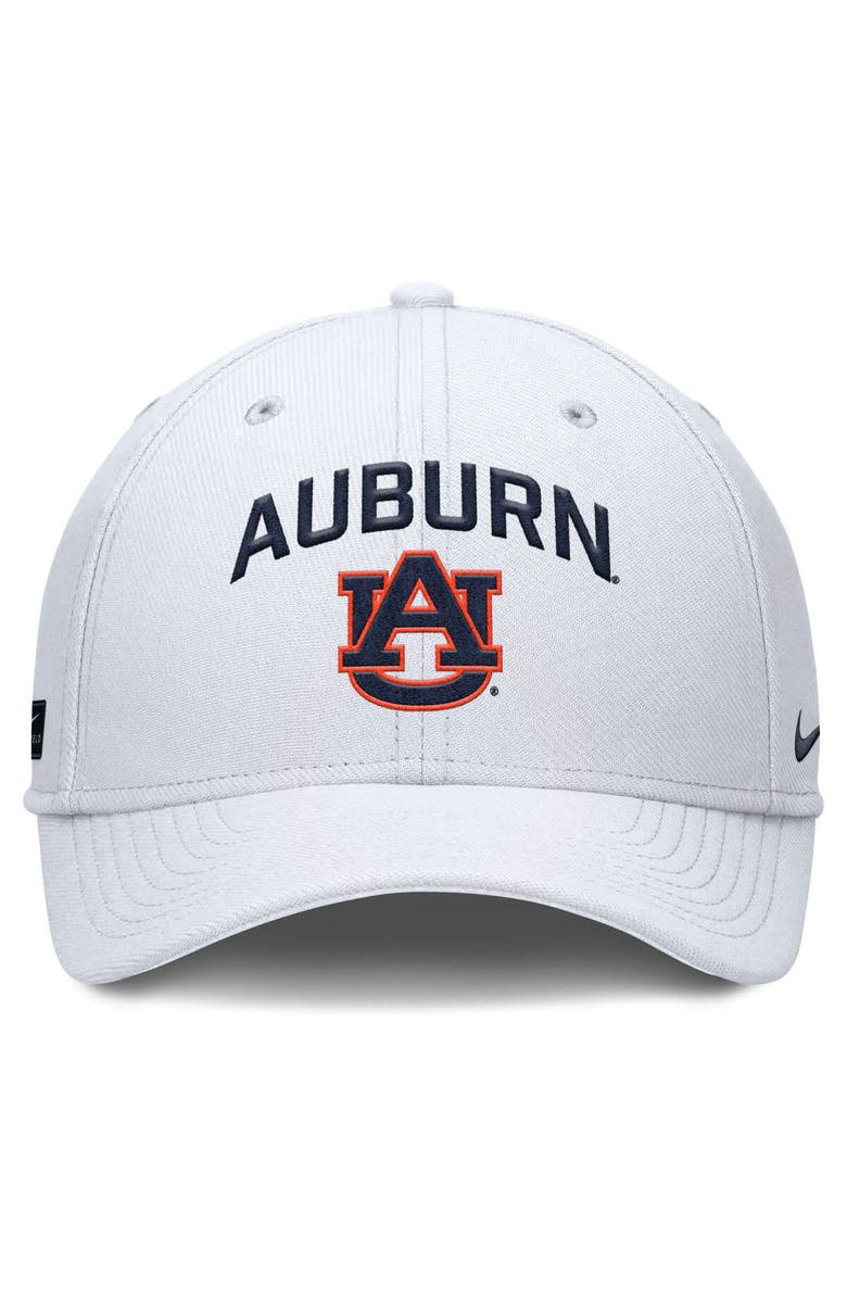 Nike Men's Nike White Auburn Tigers 2025 On-Field Rise Dri-FIT Flex Hat, Alternate, color, 