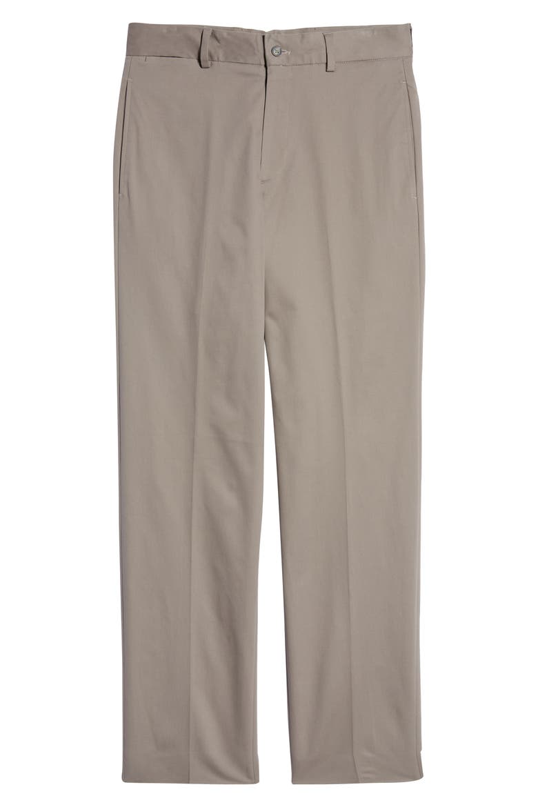 Charleston Khakis Flat Front Stretch Sateen Pants, Alternate, color, GREY