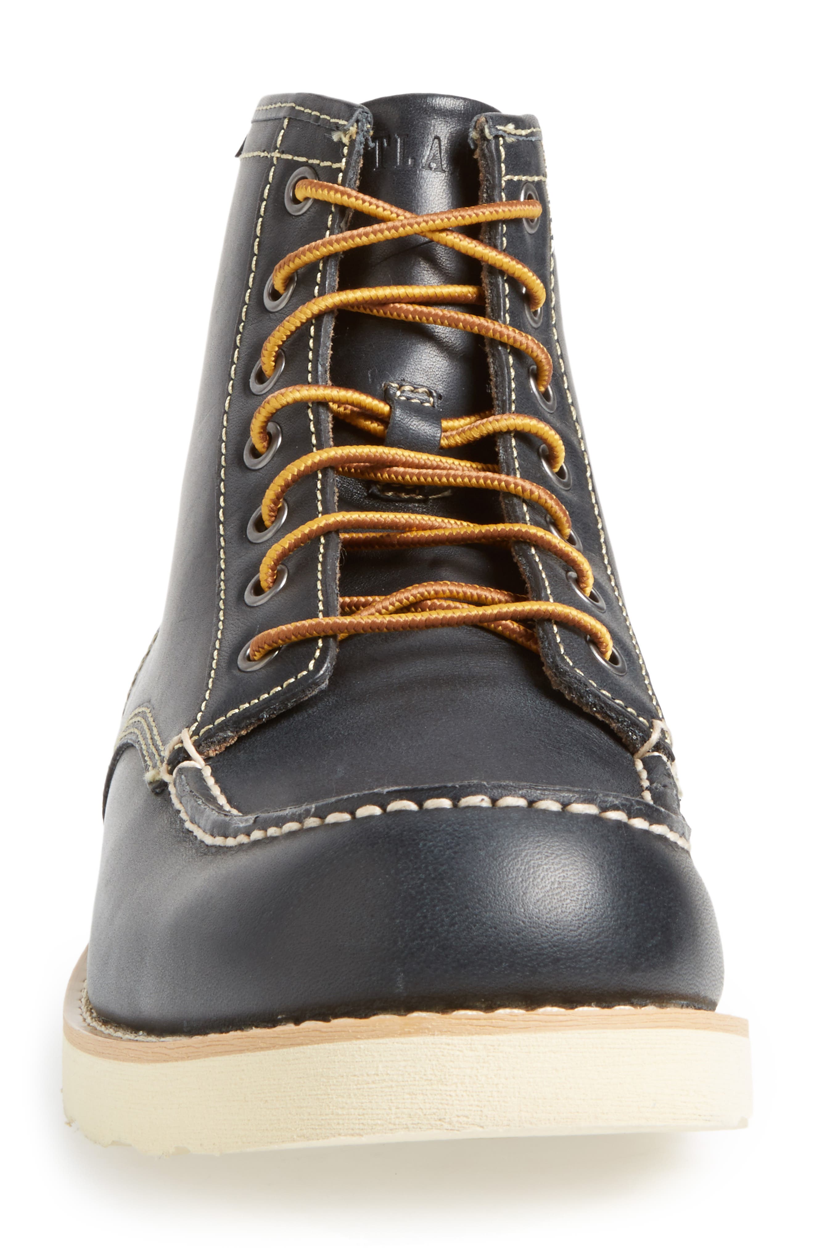 'Lumber Up' Moc Toe Boot, Alternate, color, NAVY