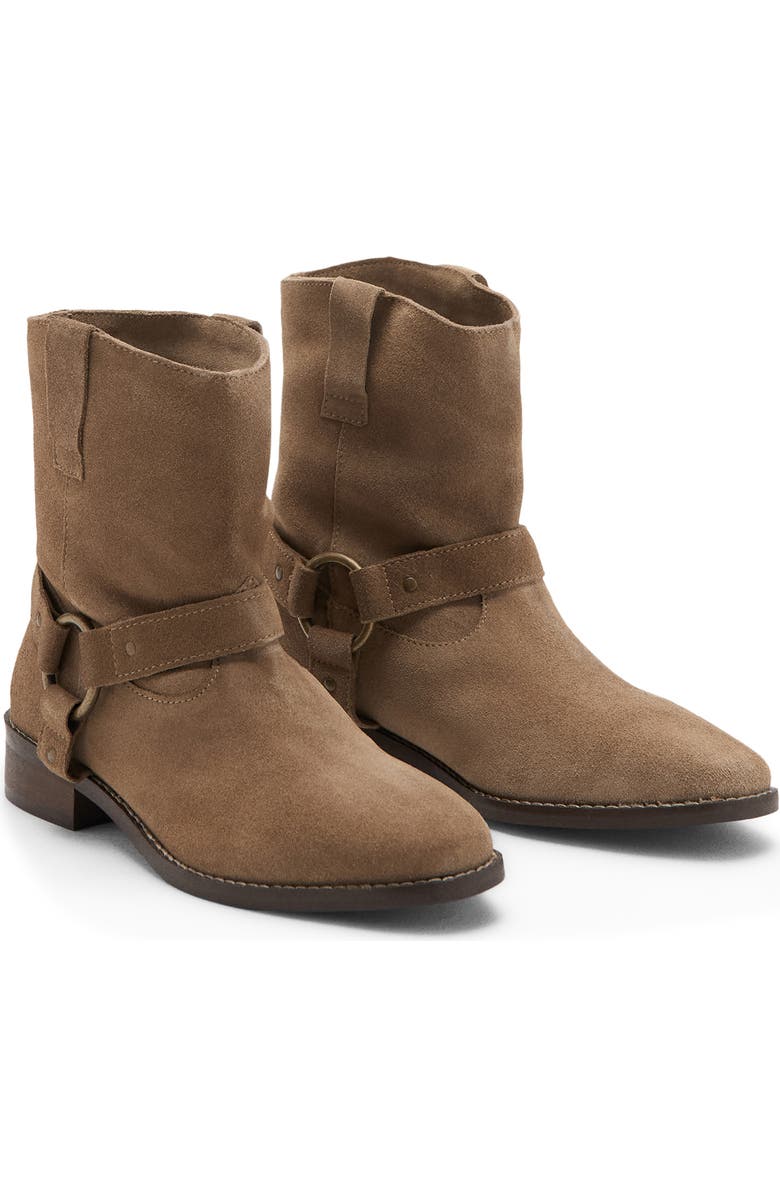 MANGO TEEN Suede Western Boots, Main, color, Camel