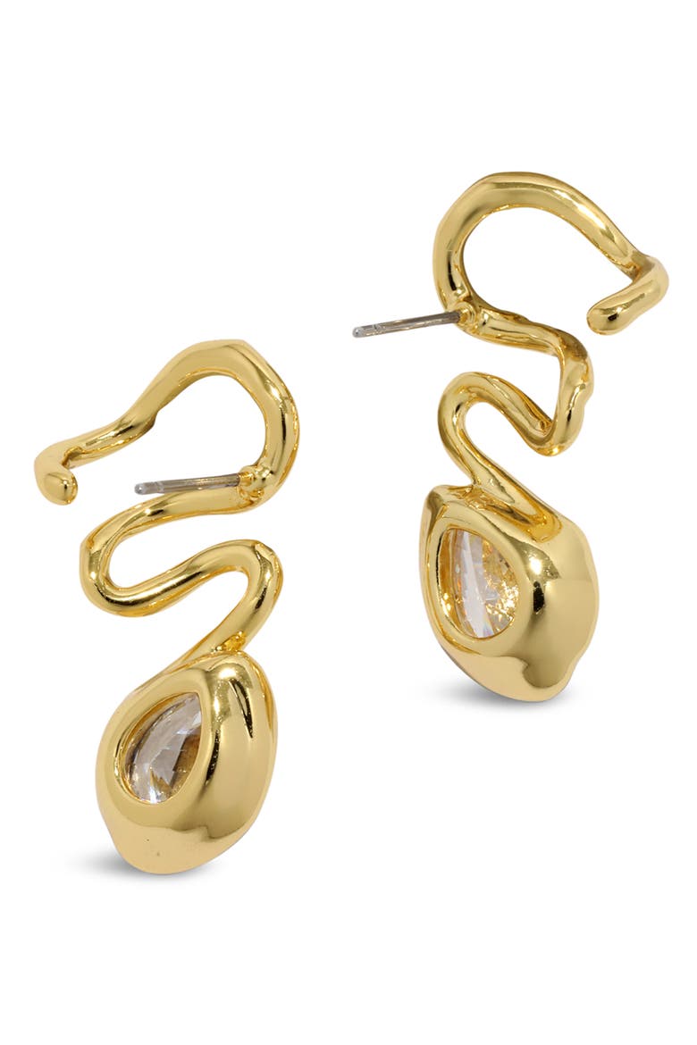 Asterales Vine Linear Drop Earrings, Alternate, color, GOLD STONES