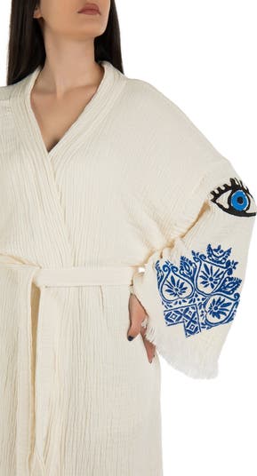 Iris - Mandala Evil Eye Handmade Cotton Kimono
