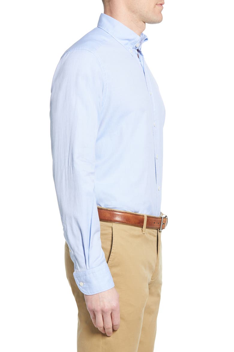 Contemporary Fit Oxford Casual Shirt, Alternate, color, BLUE