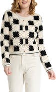 SAACHI Checker Crochet Cardigan