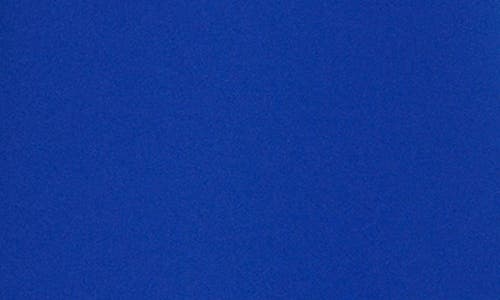 Calvin Klein Cap Sleeve Scuba Crepe Midi Dress In Blue