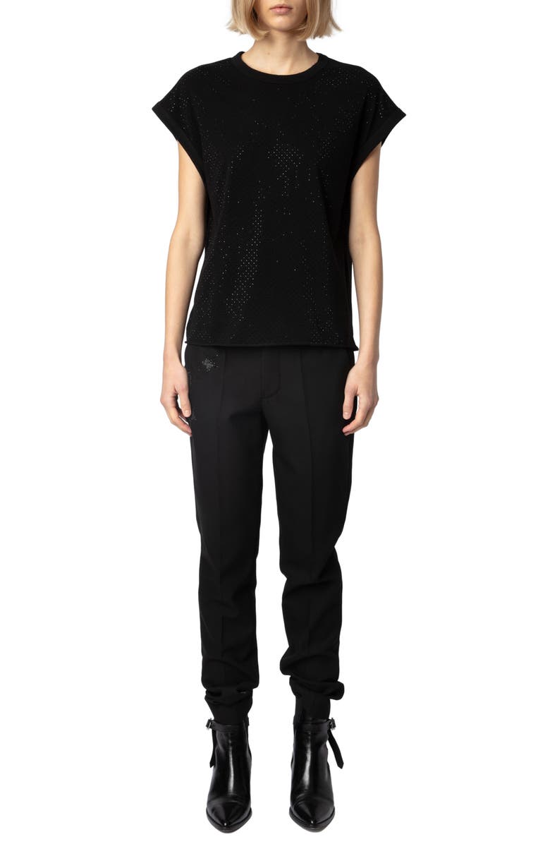Zadig & Voltaire Cecilia Diamanté T-Shirt, Alternate, color, 
