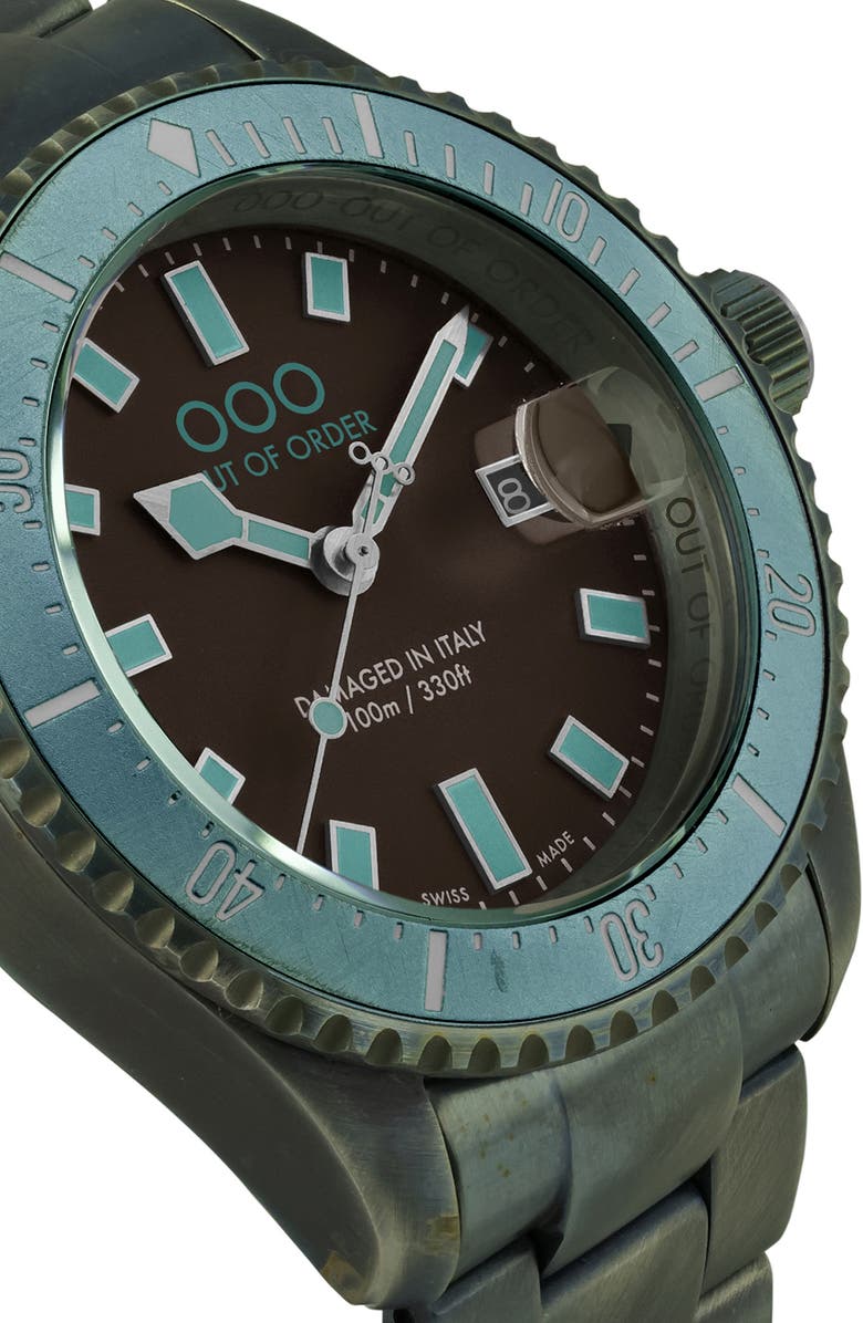 OUT OF ORDER Casanova Bracelet Watch, 44mm, Alternate, color, Turquoise And Brown