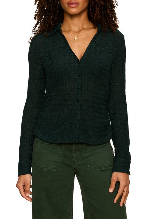 Juno Textured Button-Up Top