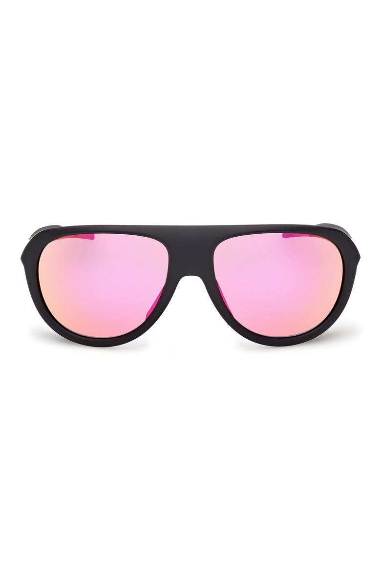 Pilot Sunglasses, Main, color, MATTE BLACK/ GRADIENT
