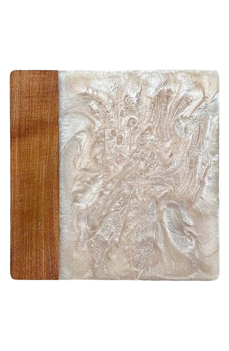 Tiramisu Resin & Wood Cheese Board, Main, color, Ivory