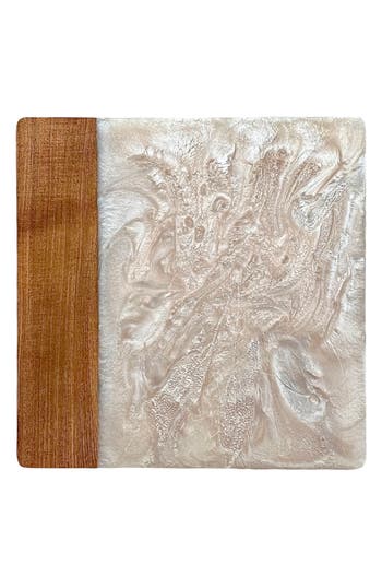 Tiramisu Resin & Wood Cheese Board In White