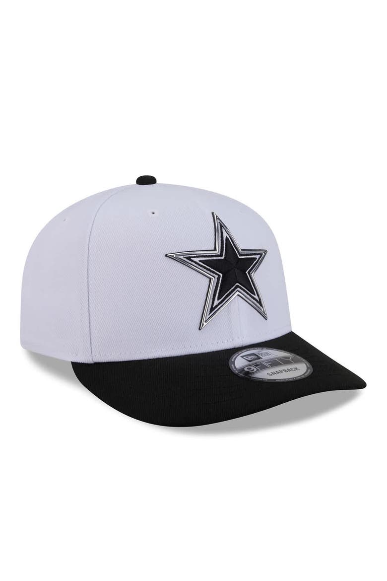 Men's New Era  White/Black Dallas Cowboys 2026 NFL Draft Pre-Curved 9FIFTY Snapback Hat, Alternate, color, White