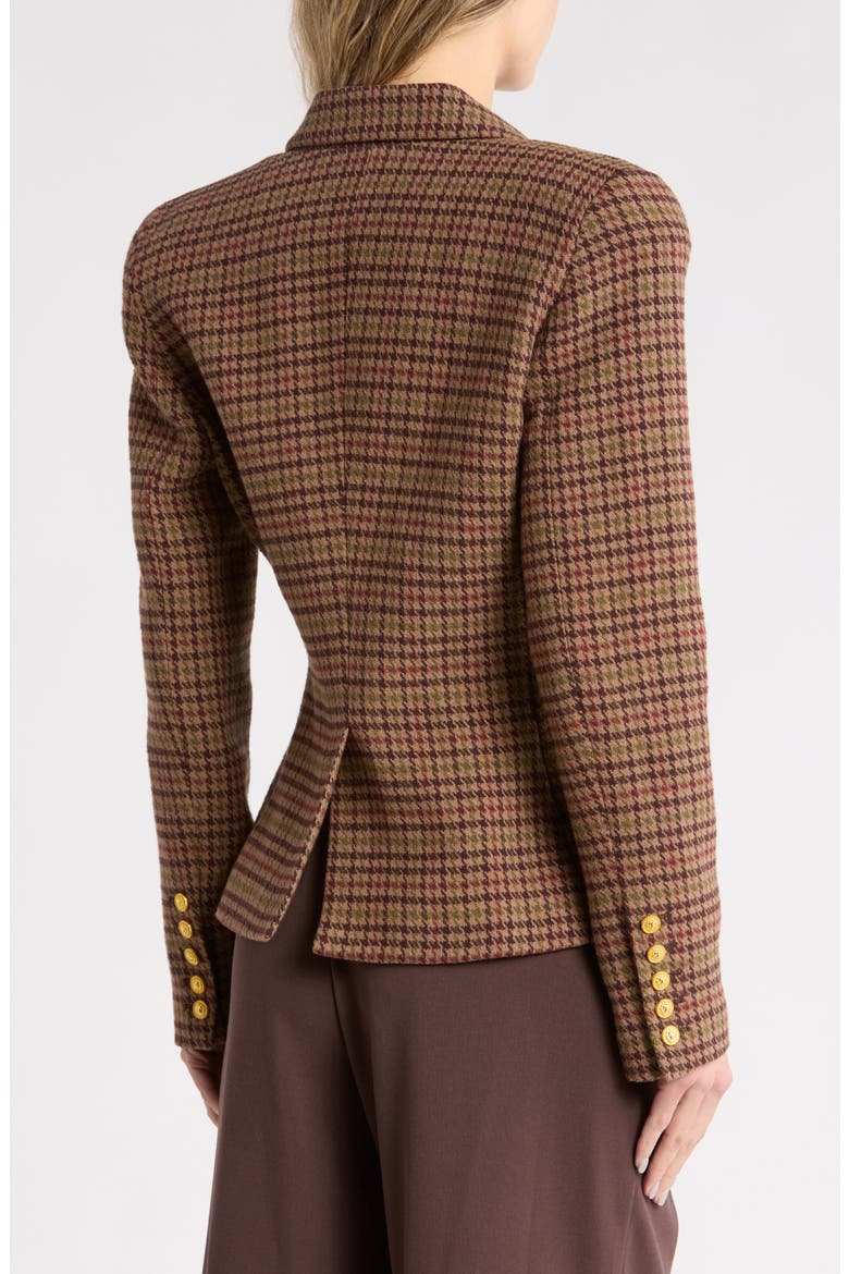 Bethany Structured Blazer, Main, color, DARK BROWN MULTI HOUNDSTOOTH