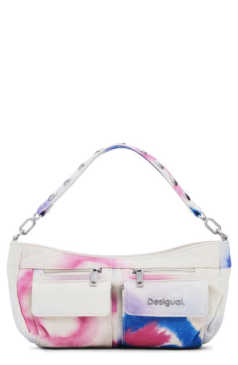 Print Canvas Shoulder Bag