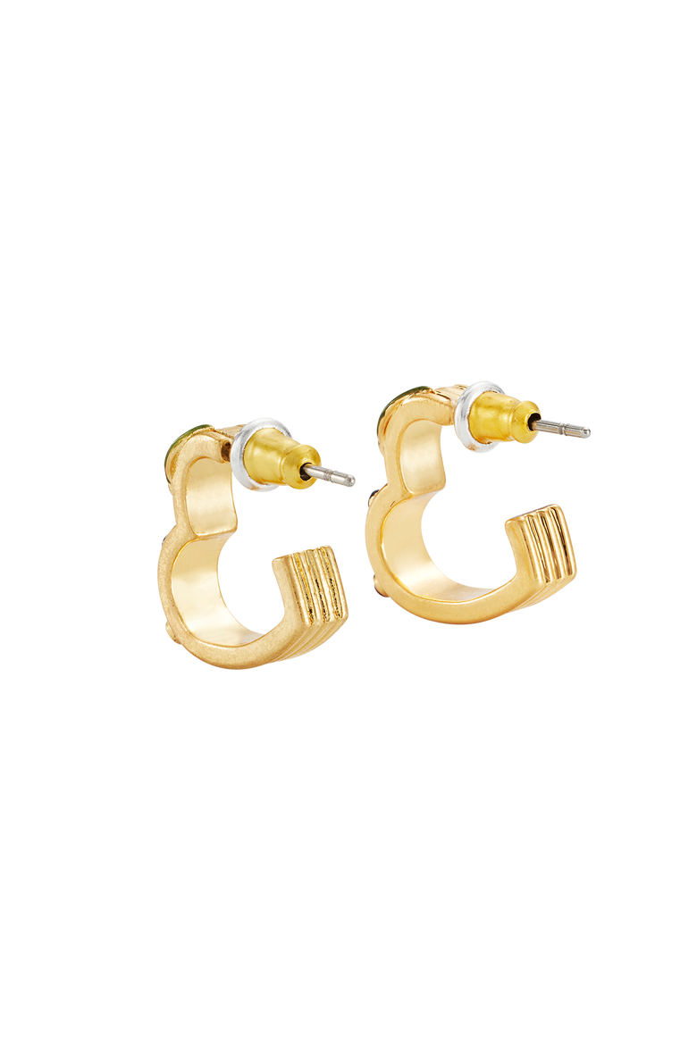 Orla Hedgerow Heart Hoop Earrings, Alternate, color, Gold