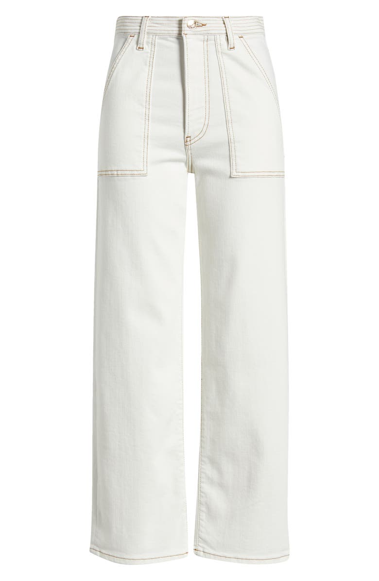 FRAME The Trapunto High Waist Ankle Straight Leg Jeans, Alternate, color, 