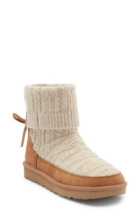 Classic Mini Cable Knit Bootie (Women)