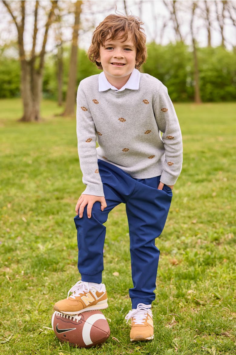 Kids' Solid Long Sleeve Polo, Alternate, color, White