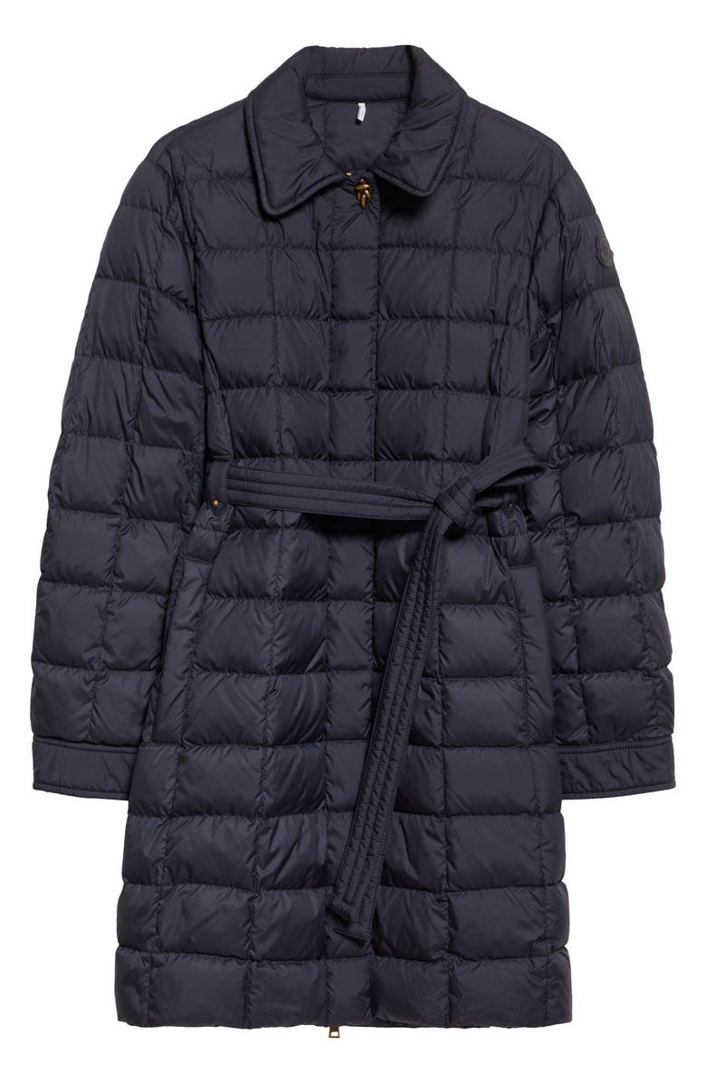 Moncler Gresillon Water Resistant Down Long Coat, Alternate, color, Night Sky