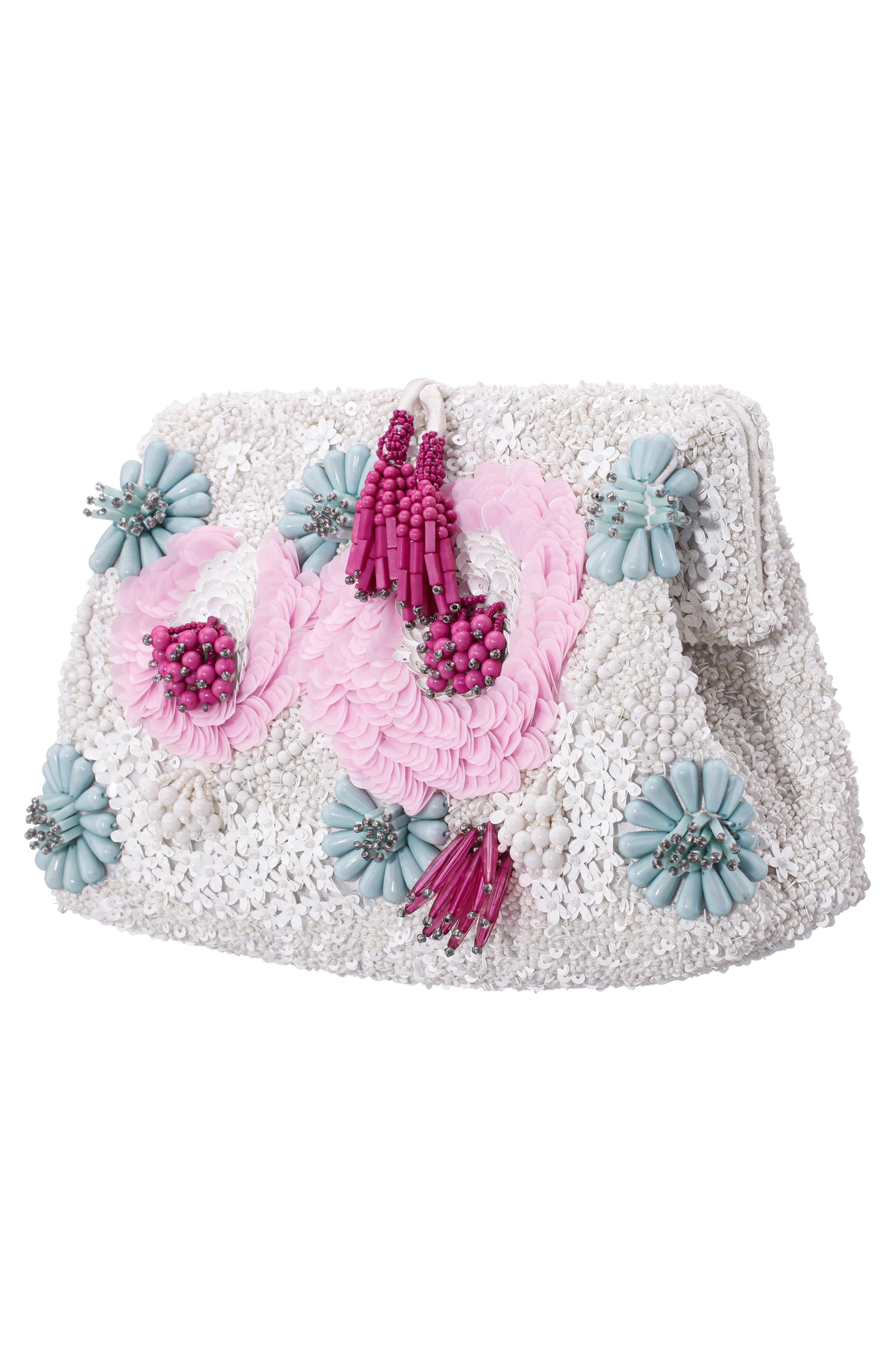 Nina Isla Frame Clutch, Alternate, color, 