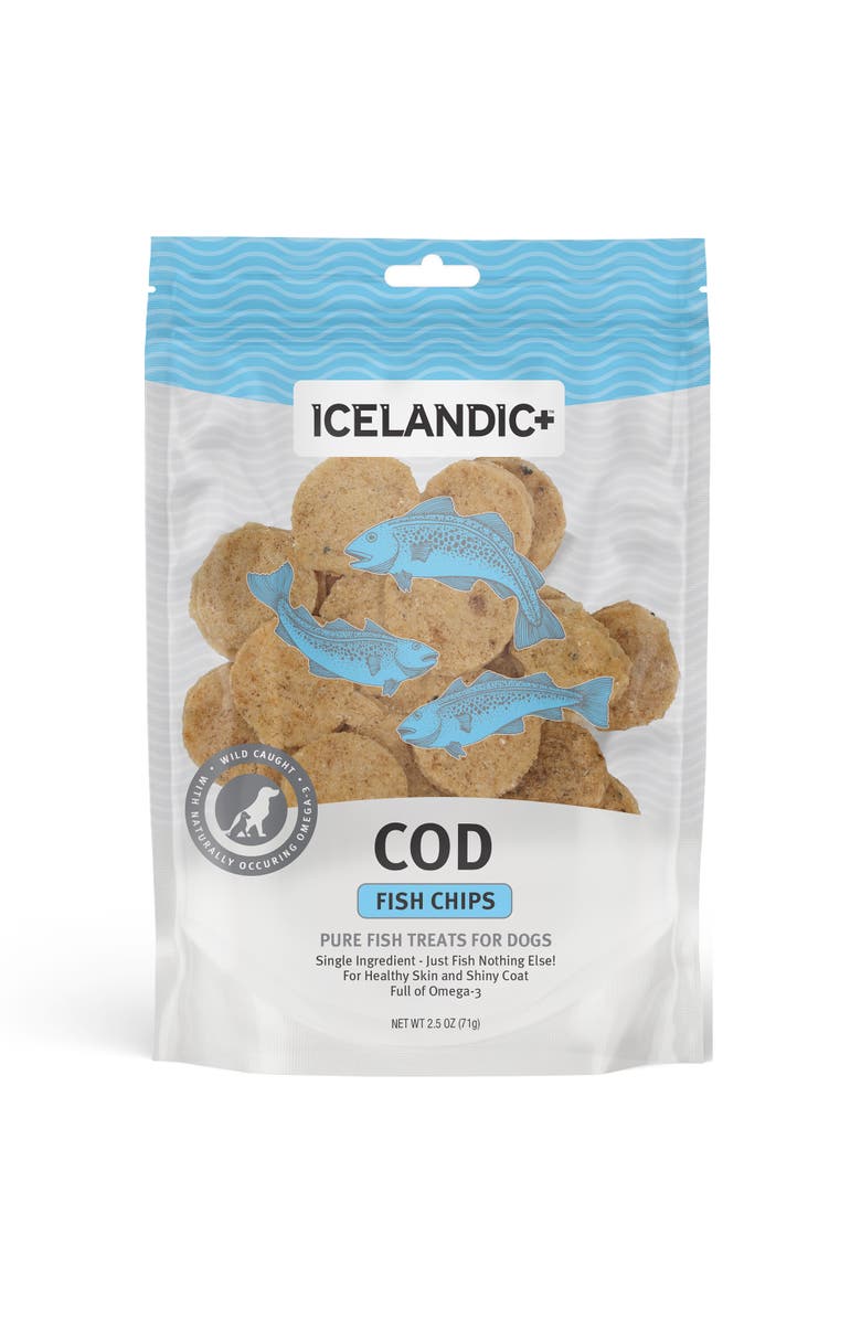 ICELANDIC+ Cod Fish Chips Dog Treat 2.5Oz Bag, Main, color, Multicolored