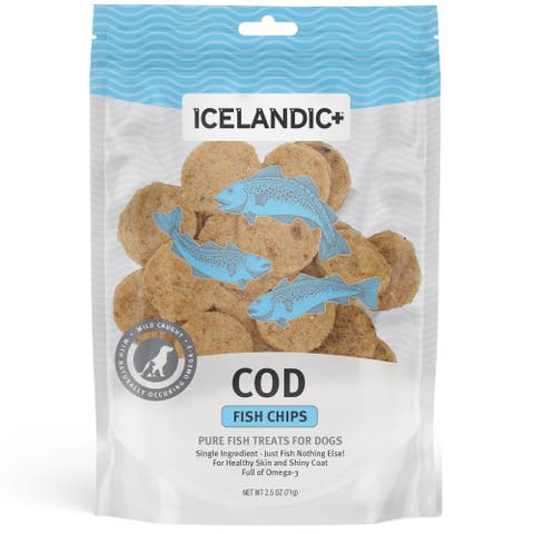 Cod Fish Chips Dog Treat 2.5Oz Bag