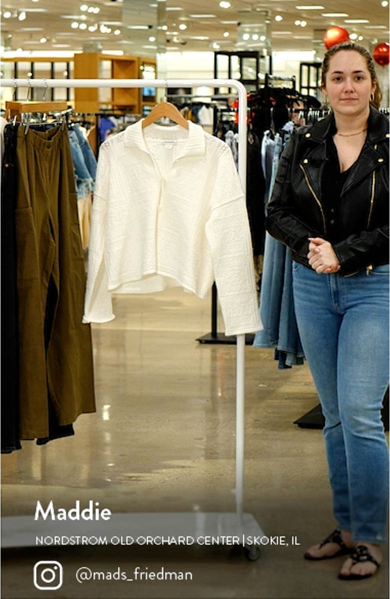 Pointelle Crop Sweater, sales video thumbnail