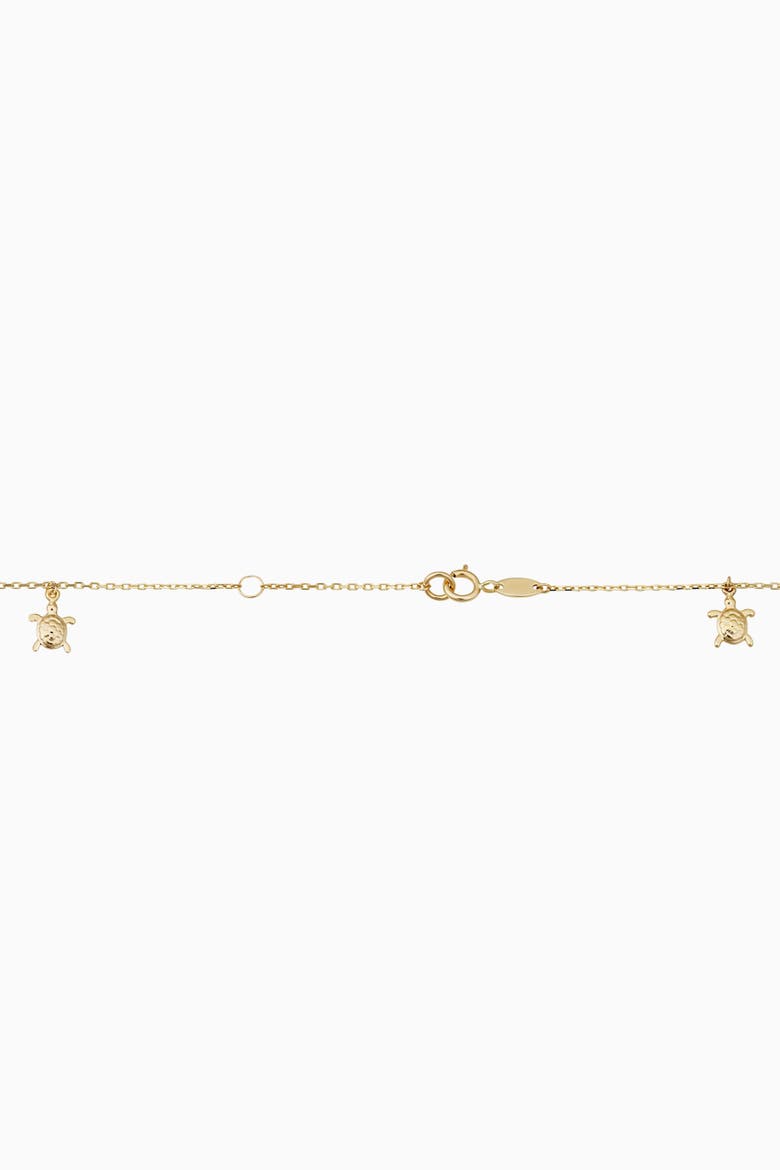 14K Yellow Gold Sea Turtle Anklet, Alternate, color, Yellow Gold