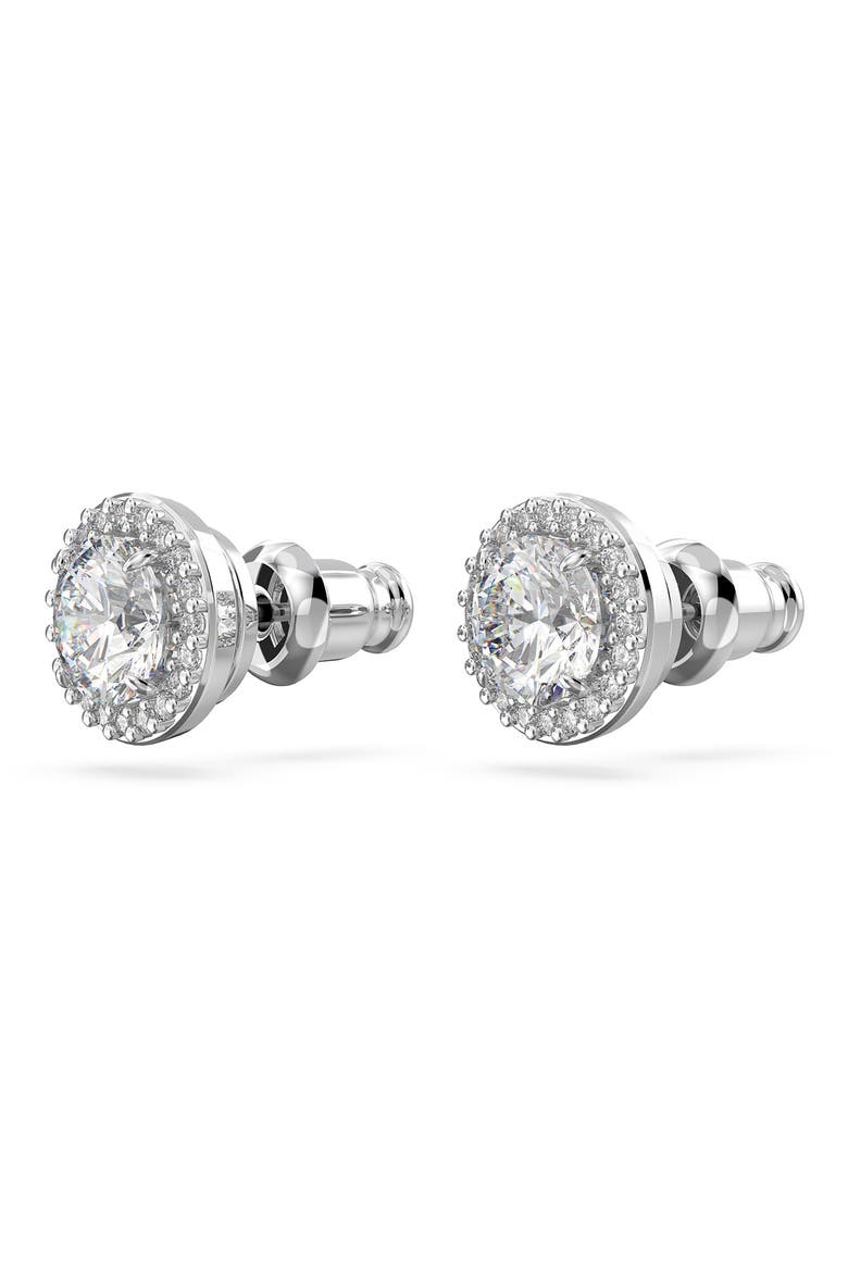 Una Pavé Crystal Stud Earrings, Alternate, color, SILVER