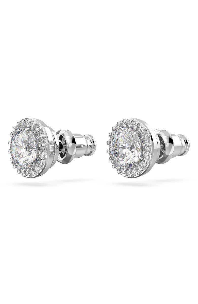 Swarovski Una Pavé Crystal Stud Earrings, Alternate, color, Silver