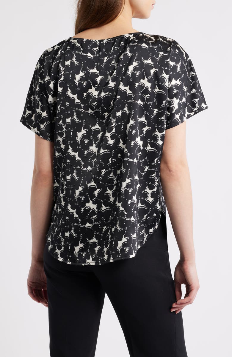 Anne Klein Print Top, Alternate, color, Anne Black/ White Dove