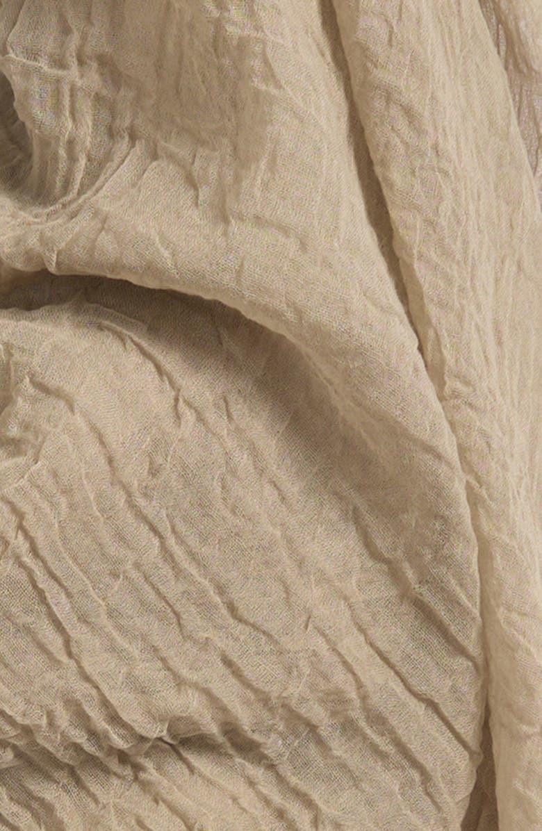 TOTEME Crinkled Gauze Scarf, Alternate, color, Desert