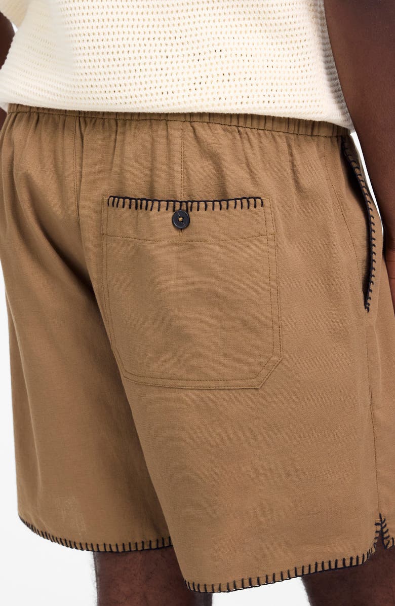 Madewell Blanket Stitch Everywhere Shorts, Alternate, color, Faded Birch