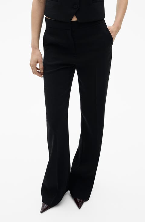 Wide Leg Suit Pants (Regular & Plus)