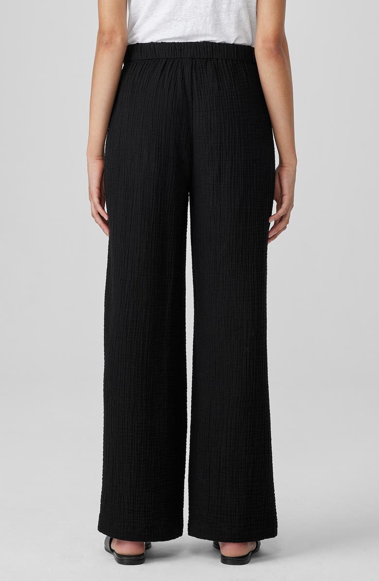 Eileen Fisher Organic Cotton Drawstring Straight Leg Pants, Alternate, color,