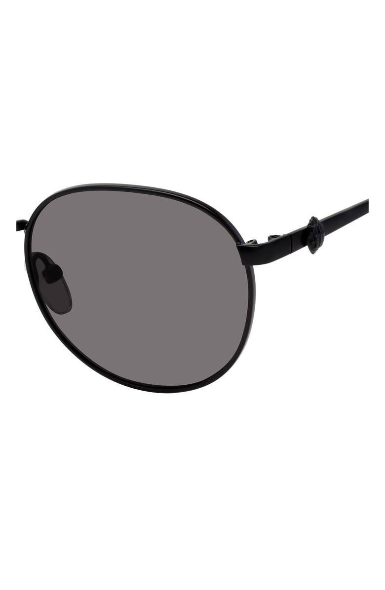 Kurt Geiger London 51mm Round Sunglasses, Alternate, color, Matte Black/ Smoke