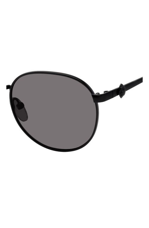 Kurt Geiger London 51mm Round Sunglasses In Matte Black/smoke